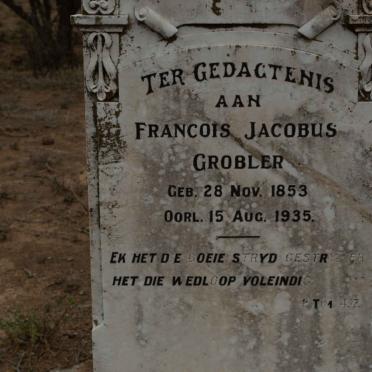 GROBLER Francois Jacobus 1853-1935