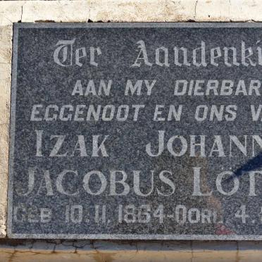 LOTTER Izak Johannes Jacobus 1864-1932