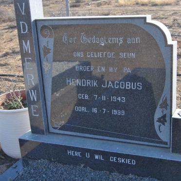 MERWE Hendrik Jacobus, v.d. 1943-1999