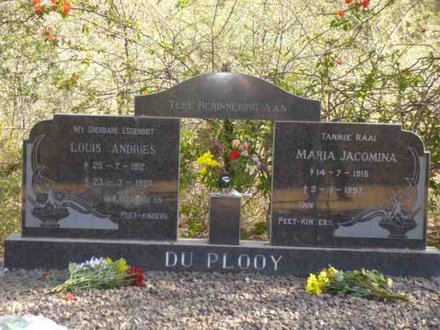 PLOOY Louis Andries , du 1912-1980 &amp; Maria Jacomina 1915-1997