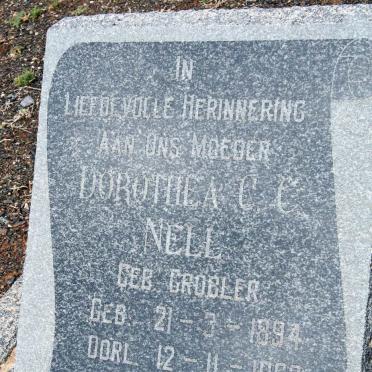 NELL Dorothea C.C. nee GROBLER 1894-1962