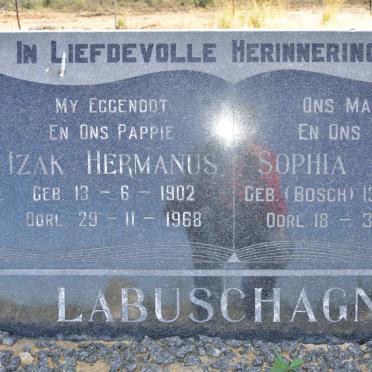 LABUSCHAGNE Izak Hermanus 1902-1968 &amp; Sophia Maria BOSCH 1915-1983