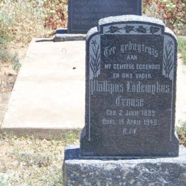 CROUSE Phillipus Lodewykus 1889-1948
