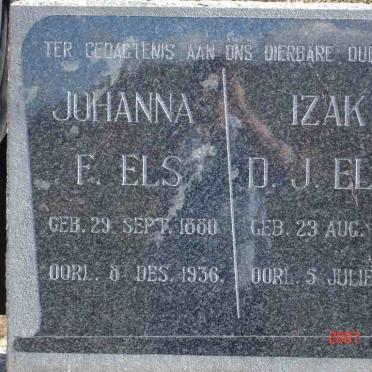 ELS Izak D.J. 1876-1953 &amp; Johanna F. 1880-1936