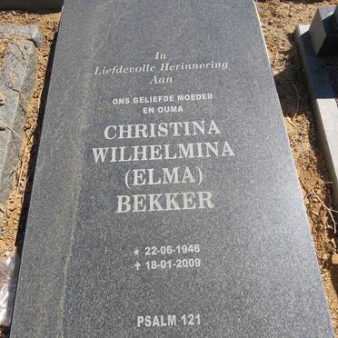 BEKKER Christina Wilhelmina 1946-2009