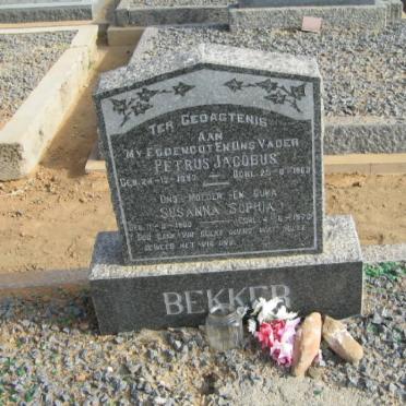 BEKKER Petrus Jacobus 1897-1963 &amp; Susanna Sophia 1900-1970