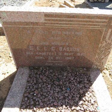 BASSON G.E.L.C. nee KNOETZE 18??-1967