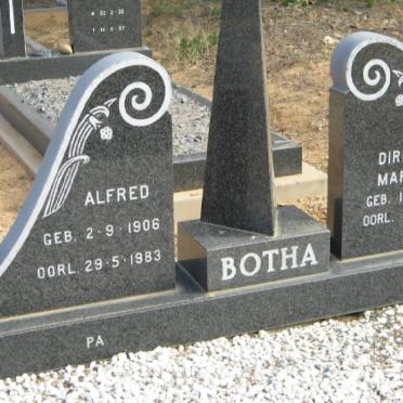 BOTHA Alfred 1906-1983 &amp; Dirkie Maria 1906-1988