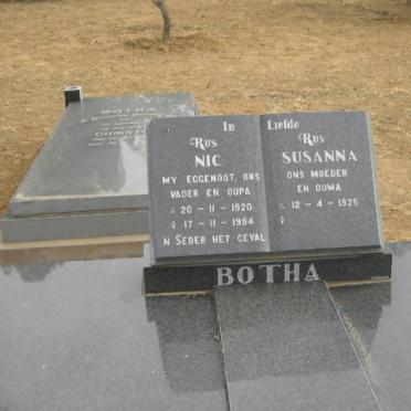 1BOTHA Nic 1920-1994 &amp; Susanna 1925-