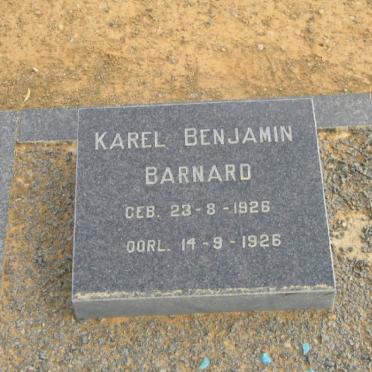 BARNARD Karel Benjamin 1926-1926