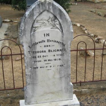 BLIGNAUT Theodora 1902-1920
