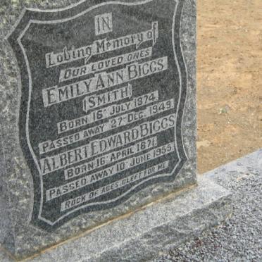 BIGGS Albert Edward 1871-1955 &amp; Emily Ann SMITH 1874-1949