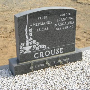 CROUSE Hermanus Lucas &amp; Francina Magdalena MEIRING