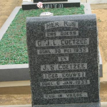 COETZEE C.J.L. -1933 &amp; J.S. GOUWS -1933