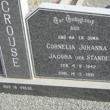CROUSE Willem Abraham 1936-1992 &amp; Cornelia Johanna Jacoba STANDER 1942-1991