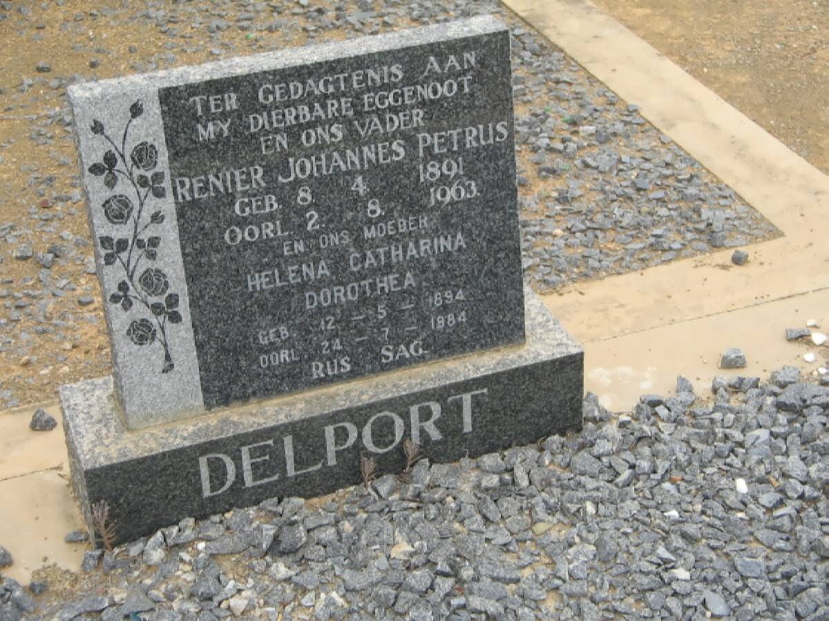 DELPORT Renier Johannes Petrus 1891-1963 & Helena Catharina Dorothea 1894-1984