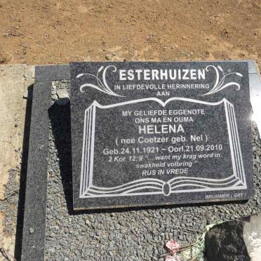 ESTERHUIZEN Helena voorheen COETZER nee NEL 1921-2010 