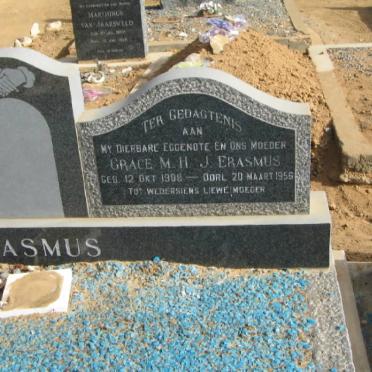 ERASMUS Willie A. 1908-1976 &amp; Grace M.H.J. 1908-1956