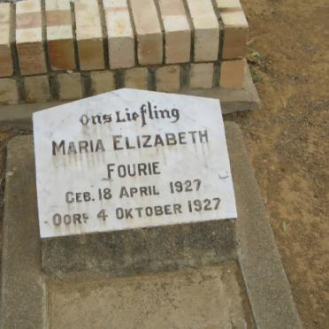 FOURIE Maria Elizabeth 1927-1927