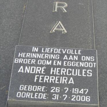 FERREIRA George Martinus 1917-2001 &amp; Enid Ellen WATSON 1918-2003 :: FERREIRA Andre Hercules 1947-2006