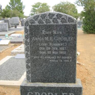 GROBLER Anna M.E. 1867-1952