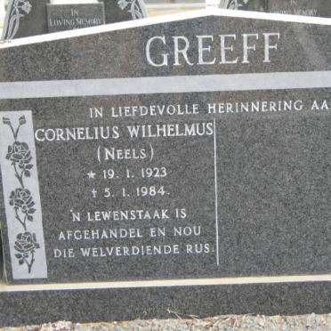 GREEFF Cornelius Wilhelmus 1923-1984