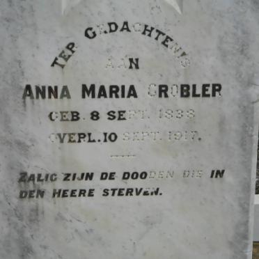 GROBLER Anna Maria 1838-1917
