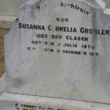 GROBLER Susanna Cornelia geb CLASEN 1870-19?8