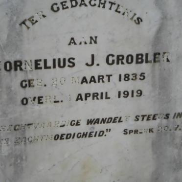 GROBLER Cornelius J. 1835-1919
