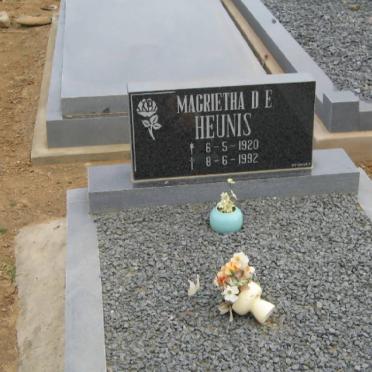 HEUNIS Magrietha D.E. 1920-1992