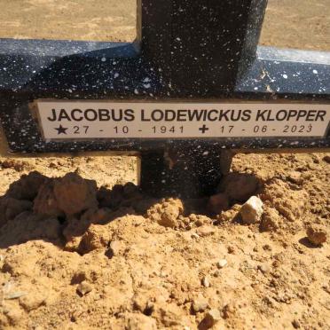 KLOPPER Jacobus Lodewickus 1941-2023