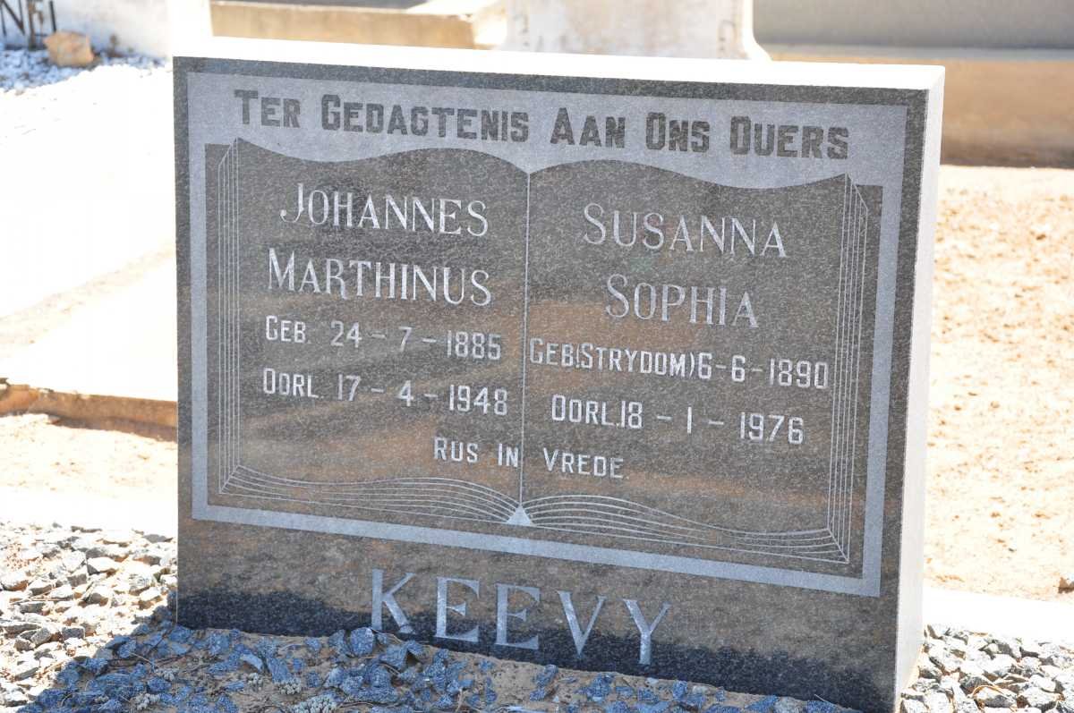 KEEVY Johannes Marthinus 1885-1948 &amp; Susanna Sophia STRYDOM 1890-1976