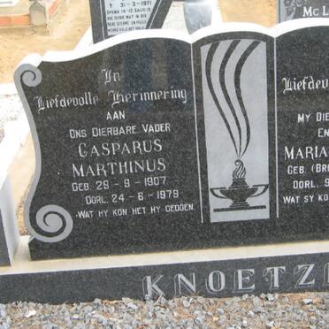 KNOETZE Casparus Marthinus 1907-1979 &amp; Maria Magdalena BROEKSMA 1910-1972