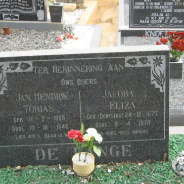 LANGE Jan Hendrik Tobias, de 1868-1946 &amp; Jacoba Eliza DORFLING 1877-1970