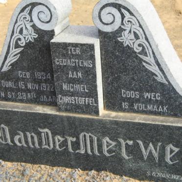 MERWE Michiel Christoffel, van der 1834-1922