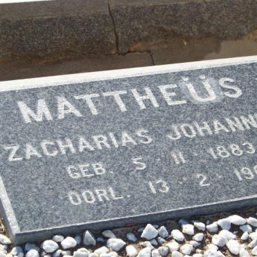 MATTHEÜS Zacharias Johannes 1883-1966