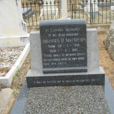 MATTHYSEN Johannes D. 1899-1965