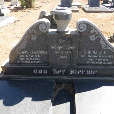 MERWE Floris Johannes, van der 1887-1955 & Sophia J.D. STRYDOM 1888-1946
