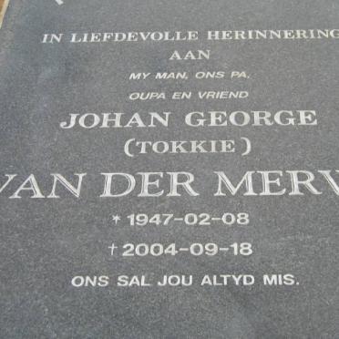 MERWE Johan George, van der 1947-2004