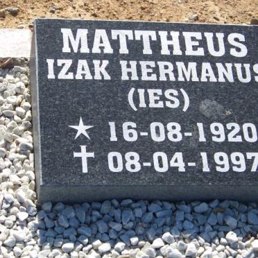 MATTHEUS Izak Hermanus 1920-1997