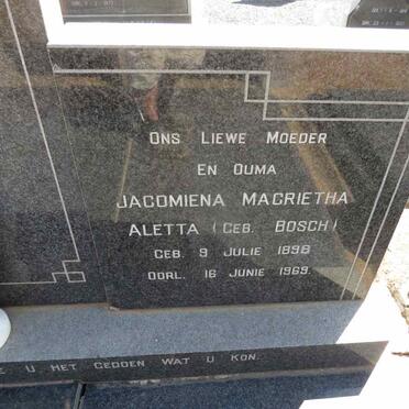 OELOFSE Andries 1891-1970 &amp; Jacomiena Magrietha Aletta BOSCH 1898-1969 _2