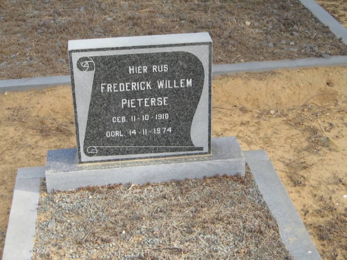 PIETERSE Frederick Willem 1910-1974
