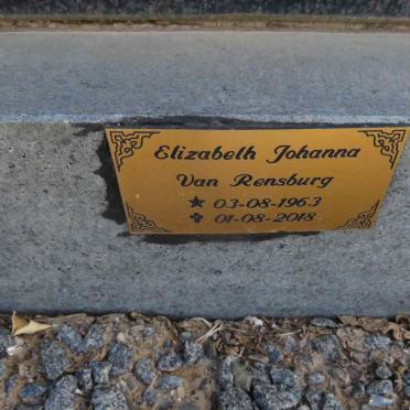 RENSBURG Elizabeth Johanna, van 1963-2018