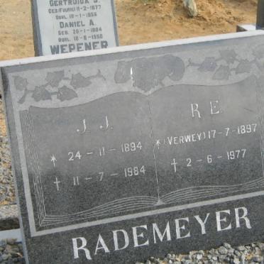 RADEMEYER J.J. 1894-1984 &amp; R.E. VERWEY 1897-1977