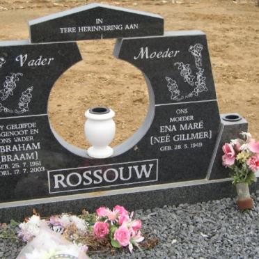 ROSSOUW Abraham 1951-2003 &amp; Ena Mare GILLMER 1949-