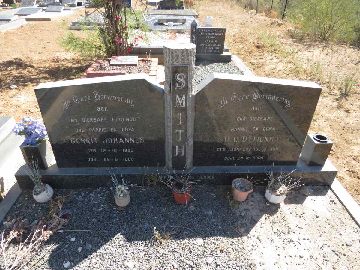 SMITH Gerrit Johannes 1903-1988 & H.C.D. JONKER 1911-2003