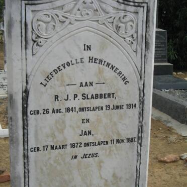 SLABBERT R.J.P. 1841-1914 :: SLABBERT Jan 1872-1887