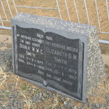 SMITH Schalk W.W.C. 1875-1956 &amp; Elizabeth D.M. 1879-1967