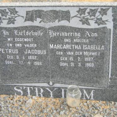 STRYDOM Petrus Jacobus 1882-1968 &amp; Margaretha Isabella VAN DER MERWE 1887-1969