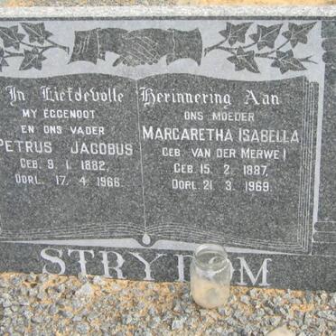 STRYDOM Petrus Jacobus 1882-1968 &amp; Margaretha Isabella VAN DER MERWE 1887-1969